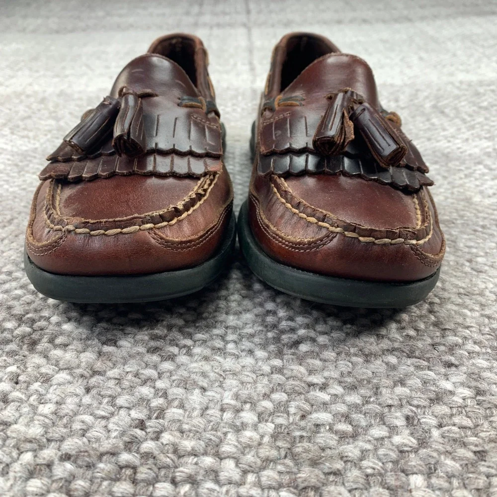 Sperry Top-Sider Loafers Mens 9M Brown Leather Kiltie Tassel Boat Shoes 0717157